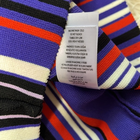 Opening Ceremony Stripe Knit Off Shoulder Dress Purple Multicolor – Size S NWT - Picture 14 of 16